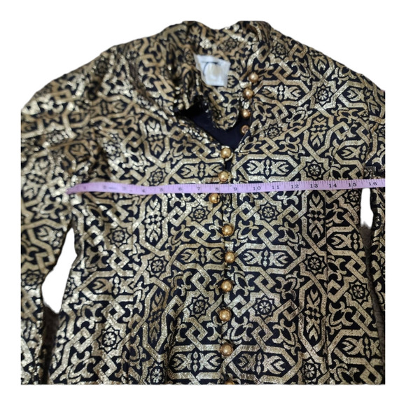 Vintage Metallic Gold Brocade Jacket sixties seventies - Picture 8 of 9